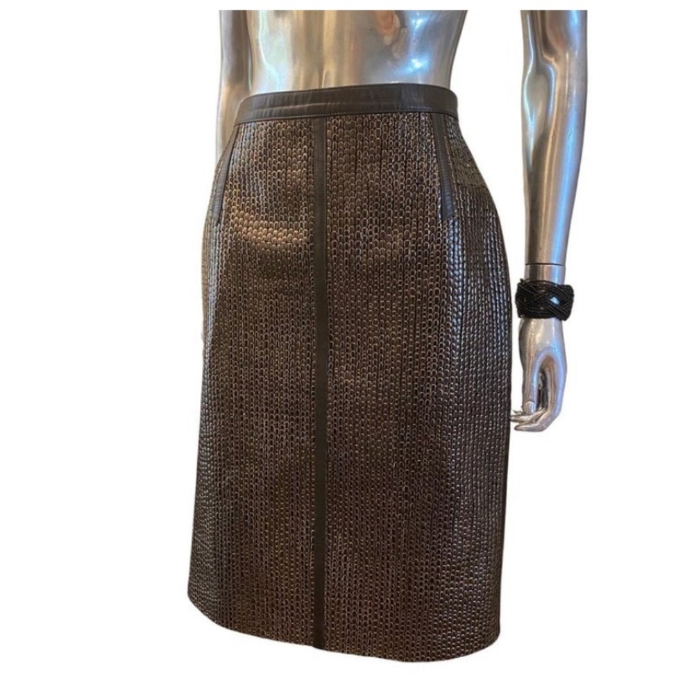 Escada Margaretha Ley Vintage Leather Skirt